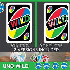 UNO Wild Card. Classic Game Uno Cut File for Cricut - Etsy