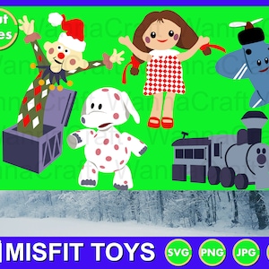 Misfit Toy Christmas Classics. SVG, PNG cut files and more