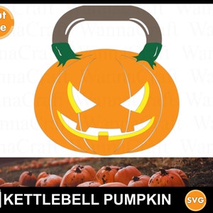 Halloween Kettlebell Pumpkin Digital Download.