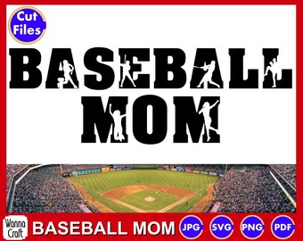 Baseball mom plik do cięcia. Baseball clipart, baseball mom transparent png do sublimacji. Baseball Mom png, projekt koszulki baseballowej, baseball