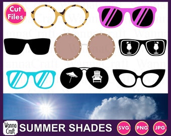 Archivos de corte de gafas de sol para Cricut, Silhouette y más. Incluye 2025 estilos