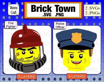 Brick Town Heroes. DIGITAL Files. Piece together the perfect t-shirt, birthday party invites, bags and more