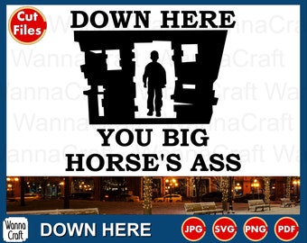 Plik do wycinania Home Alone | Down Here You Horse's | Wet Bandits svg | Home Alone SVG | Pliki do wycinania Kevin McCallister SVG PNG
