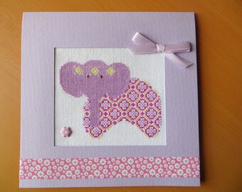 Point De Croix Naissance Elephant Etsy