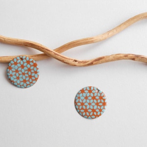 X 2 cognac and light turquoise sequin charms