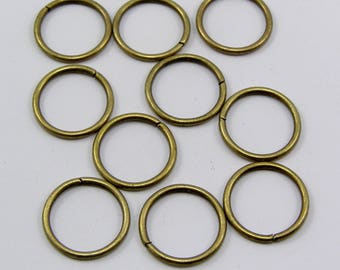 Jump rings 12 mm bronze set of 25