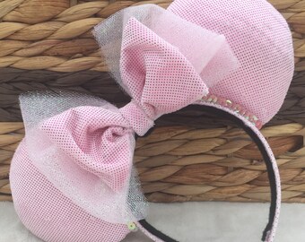 Pink velvet Mouse Ears - One Size - Adult/Child