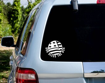 GOD BLESS AMERICA Vinyl Decal Sticker Car Window Wall Bumper Patriotic Love USA