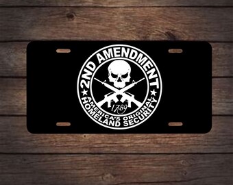 Defend the 2nd Ammendment Vanity Front License Plate Tag Printed Full Color KCFP075 Defend the 2nd Ammendment Vanity Front License Plate Tag Printed Full Color KCFP075