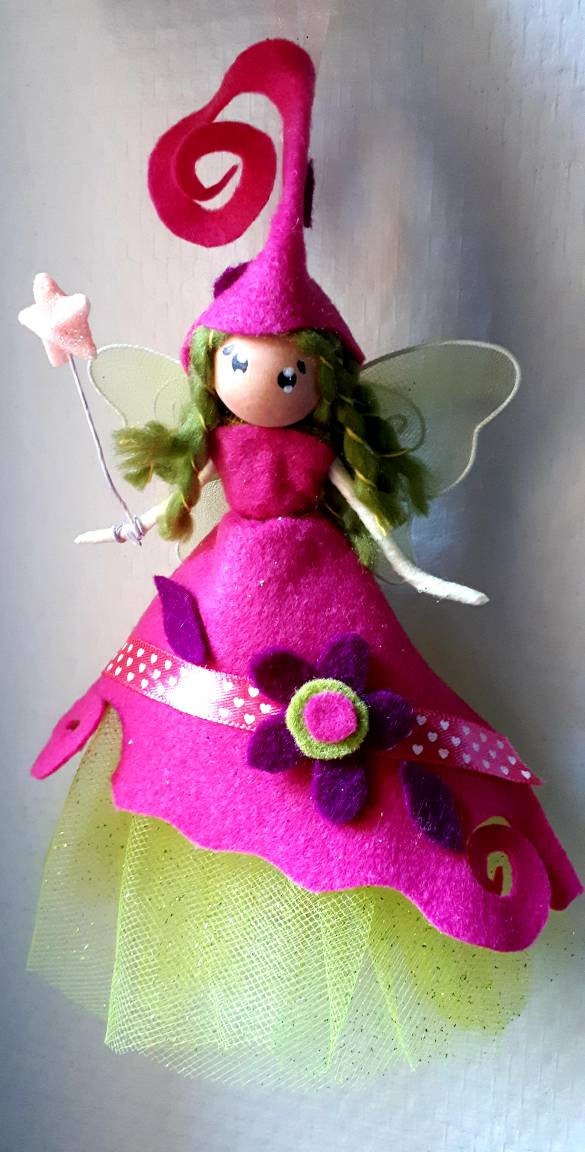 Fée/Elfe/Figurine Personnage Fantastique/ Féerique /Personnalisable/Porte Bonheur