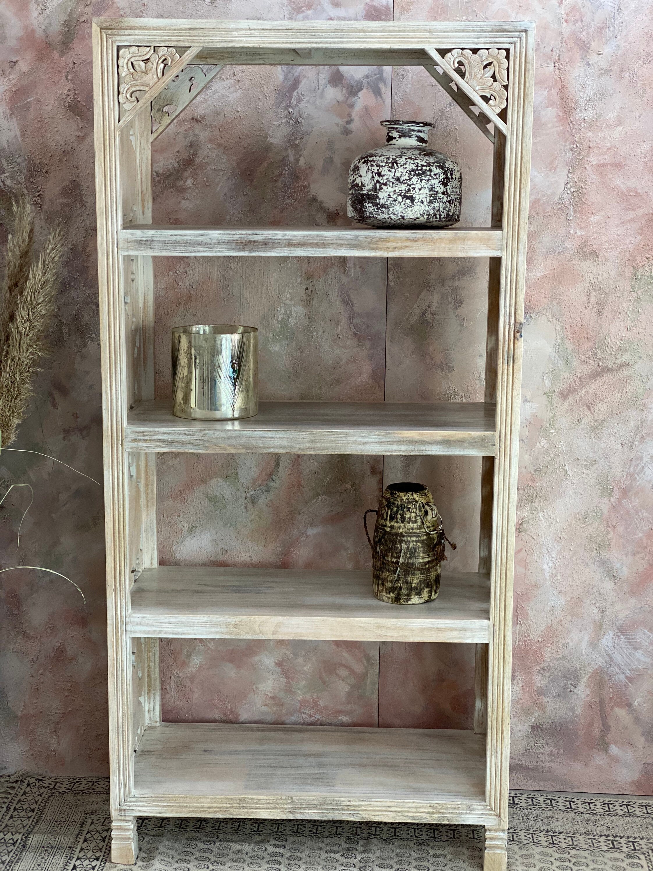 Hand carved bookcase Etsy