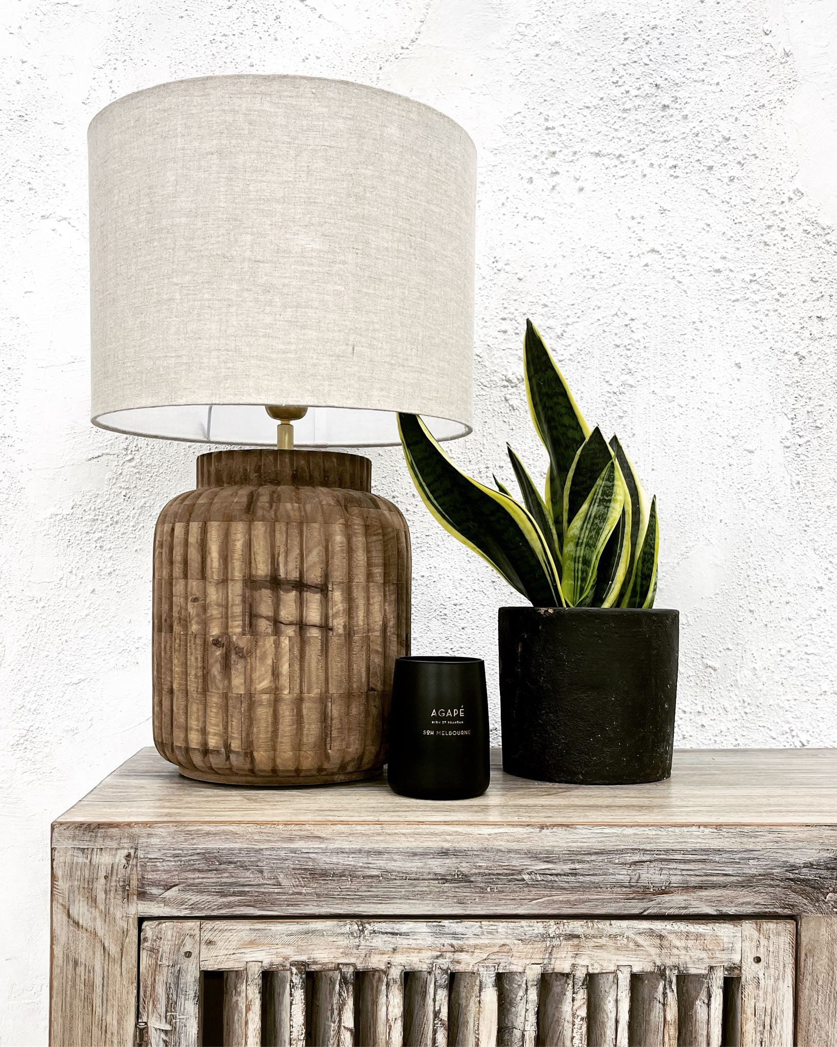 Mango wood table lamps deals