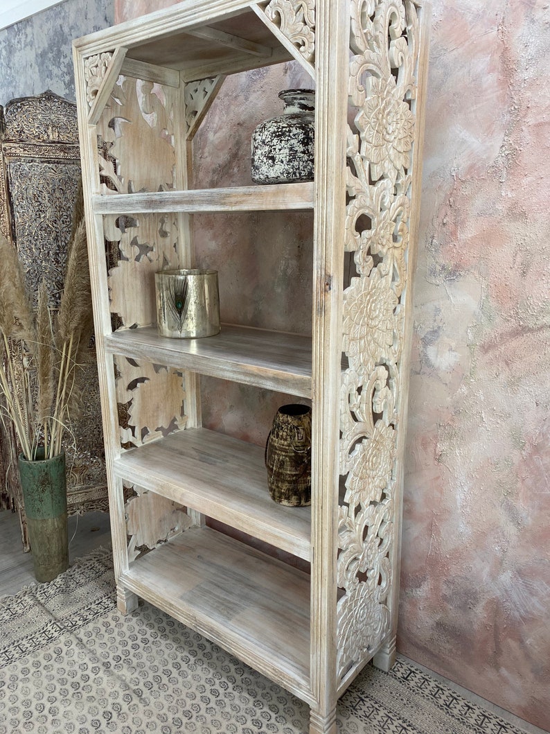 Hand carved bookcase Etsy