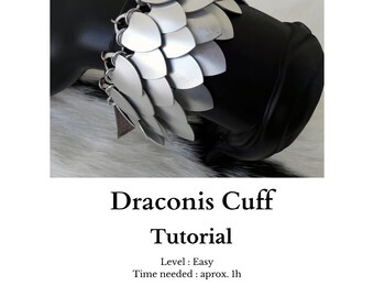 PDF TUTORIAL- Leather and scalemail bracelet