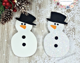 Snowman snap clips, christmas snap clips, hair accessories for girls, stocking fillers for toddlers, stocking fillers for girls,