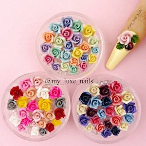 Nail Art Acrylic 3D Roses 3D Flowers | Small | Medium | Large | Nail Art | Nail Charms | Nail Decoration