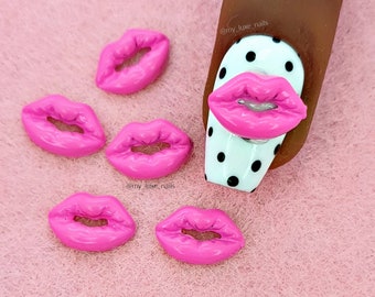 Nail Art 3D Lips Pink Alloy Charms | Nail Art | Nail Charms | Nail Decoration | Kawaii | Craft | Decor