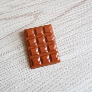Dulcey mini chocolate bar magnet. Resin chocolate bar magnet.