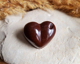 Chocolate heart magnet in resin. Gluttony magnet. Easter magnet. Easter gift Mother's Day gift