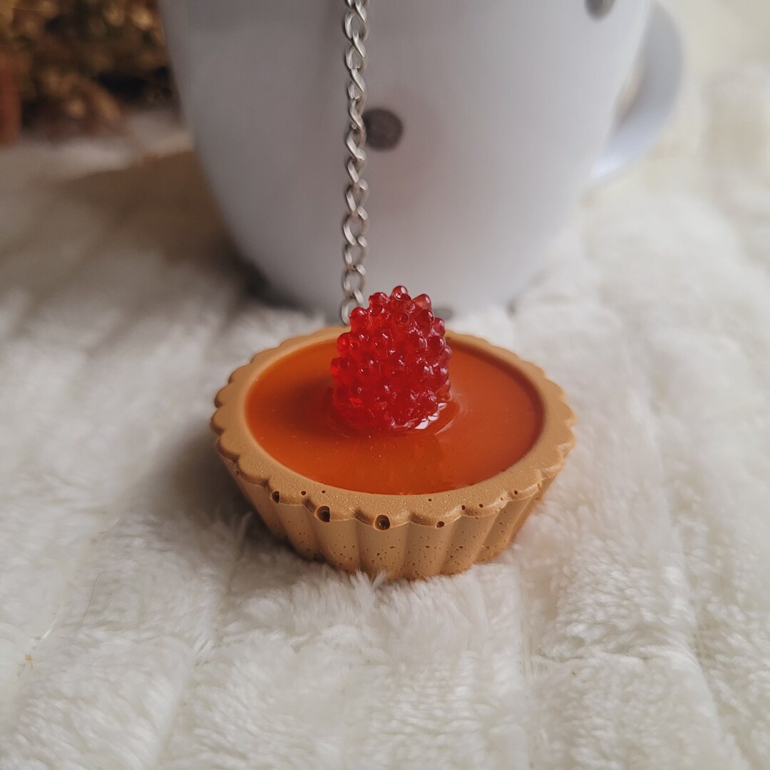 Apricot and Raspberry Tart Resin Tea Ball. Tea Infuser. Gourmet Tea ...