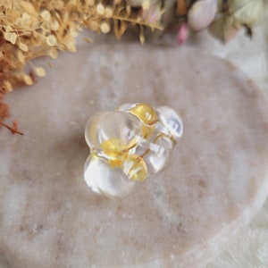 Lily of the valley flowers cloud pin. Dried flower pins. Dried flower brooch. Flower pin. Resin cloud brooch. Mother's Day gift image 2