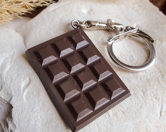 Resin chocolate bar key ring. Chocolate key ring. Gourmet key ring. Easter gift Mother's Day gift