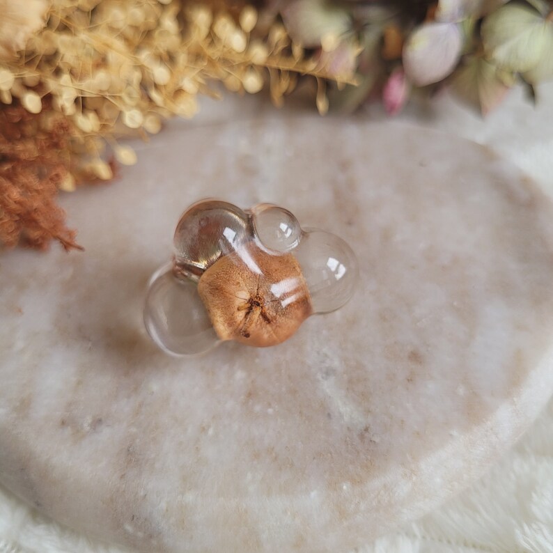 Mini pumpkin cloud pin. Autumn pin. Mini pumpkin brooch. Resin cloud brooch. Mother's Day gift image 1