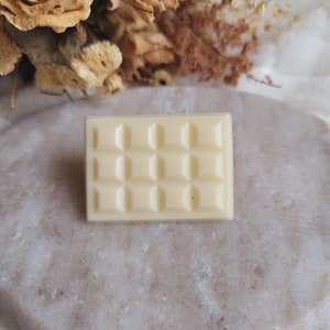 Mini white chocolate bar pin. White chocolate bar brooch. Resin chocolate bar.