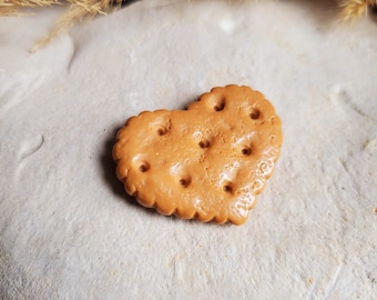 Resin heart shortbread cookie magnet. Gluttony magnet. Mother's Day gift