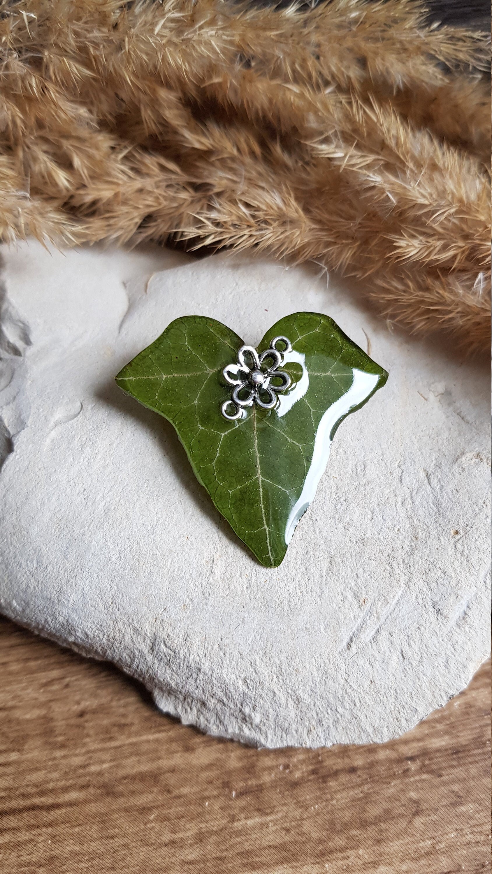 Magnet Feuille de Lierre. Magnet Séchée. Nature. Cadeau Fête Des Mères