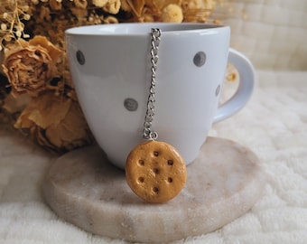 Boule à thé biscuit rond en résine. Boule à thé gourmande. Infuseur à thé biscuit. Cadeau fête des mères