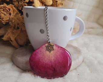 Boule à thé pétale de Rose. Infuseur à thé fleuri. Boule à thé fleurie. Boule à thé fleurs séchées. Cadeau fête des mères