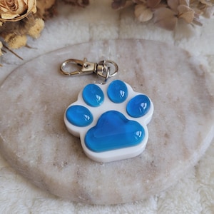 Porte-clé en forme de patte d'animal en résine. Porte-clé patte de chat. Porte-clé patte de chien. Cadeau de Pâques