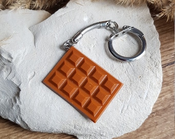 Resin chocolate bar key ring. Chocolate key ring. Sweet treats key ring. Easter gift Mother's Day gift