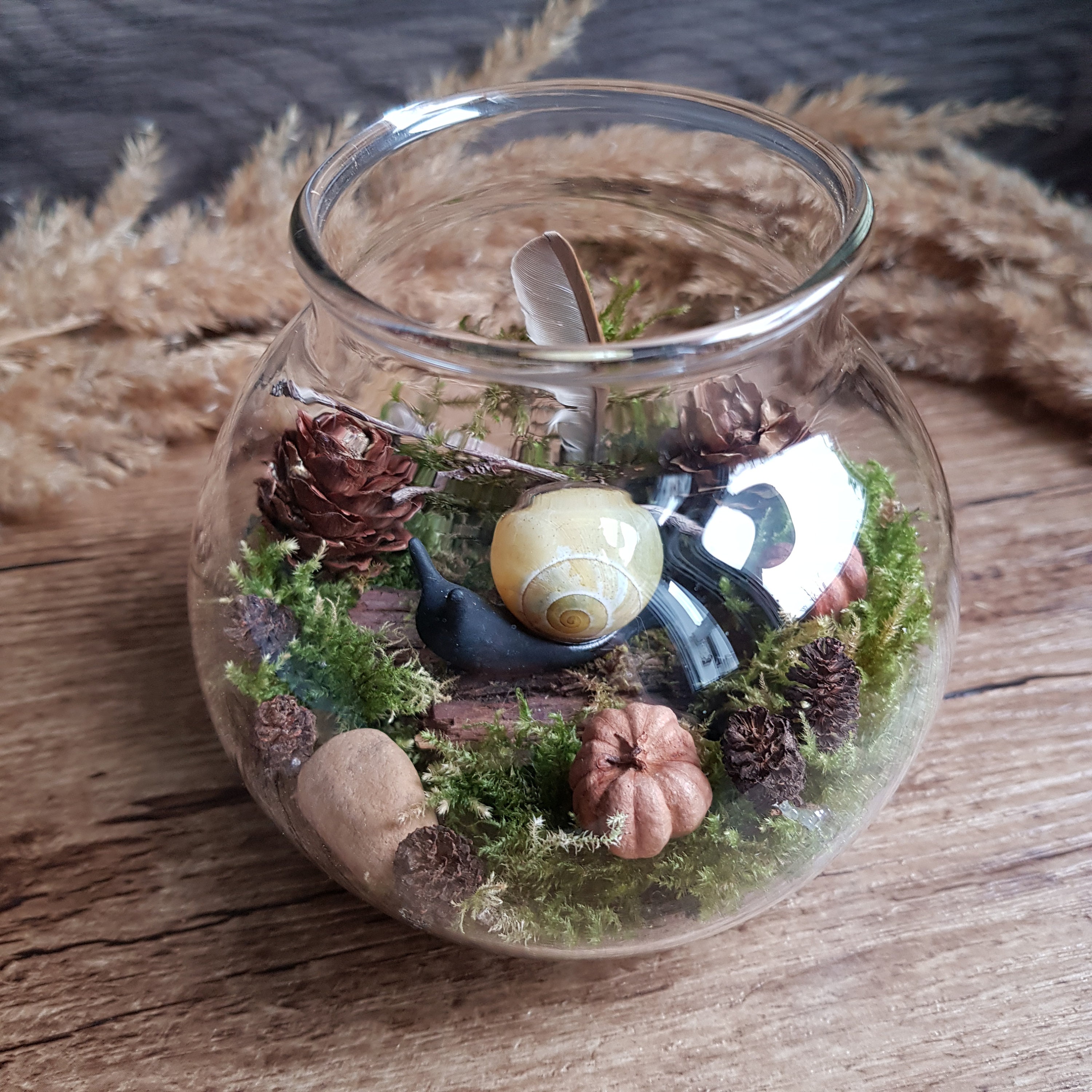 Der verzauberte Garten von Maia. Mini Terrarium aus Glas
