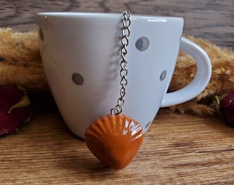 Dulcey chocolate shell tea infuser. Easter chocolate tea ball. Dulcey chocolate shell tea infuser. Easter gift