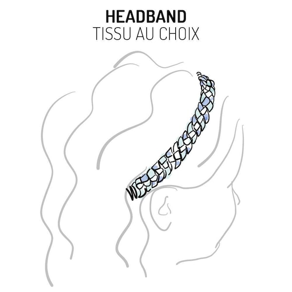 Headband tressé personnalisable coiffure fille femme enfant