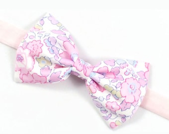 Noeud papillon Liberty rose Betsy buvard fleurs pâle homme enfant bébé