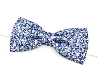 Liberty Pepper blue bow tie for adult men, children and babies