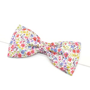 Bow tie / Cufflinks / Pocket square Liberty pink blue yellow Phoebe sweetie man child baby