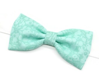 Noeud papillon vert Liberty Wiltshire Shadow mint homme enfant bébé