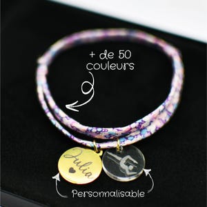 Personalized liberty medal bracelet, engraved gift, first name bracelet, child woman mom jewelry