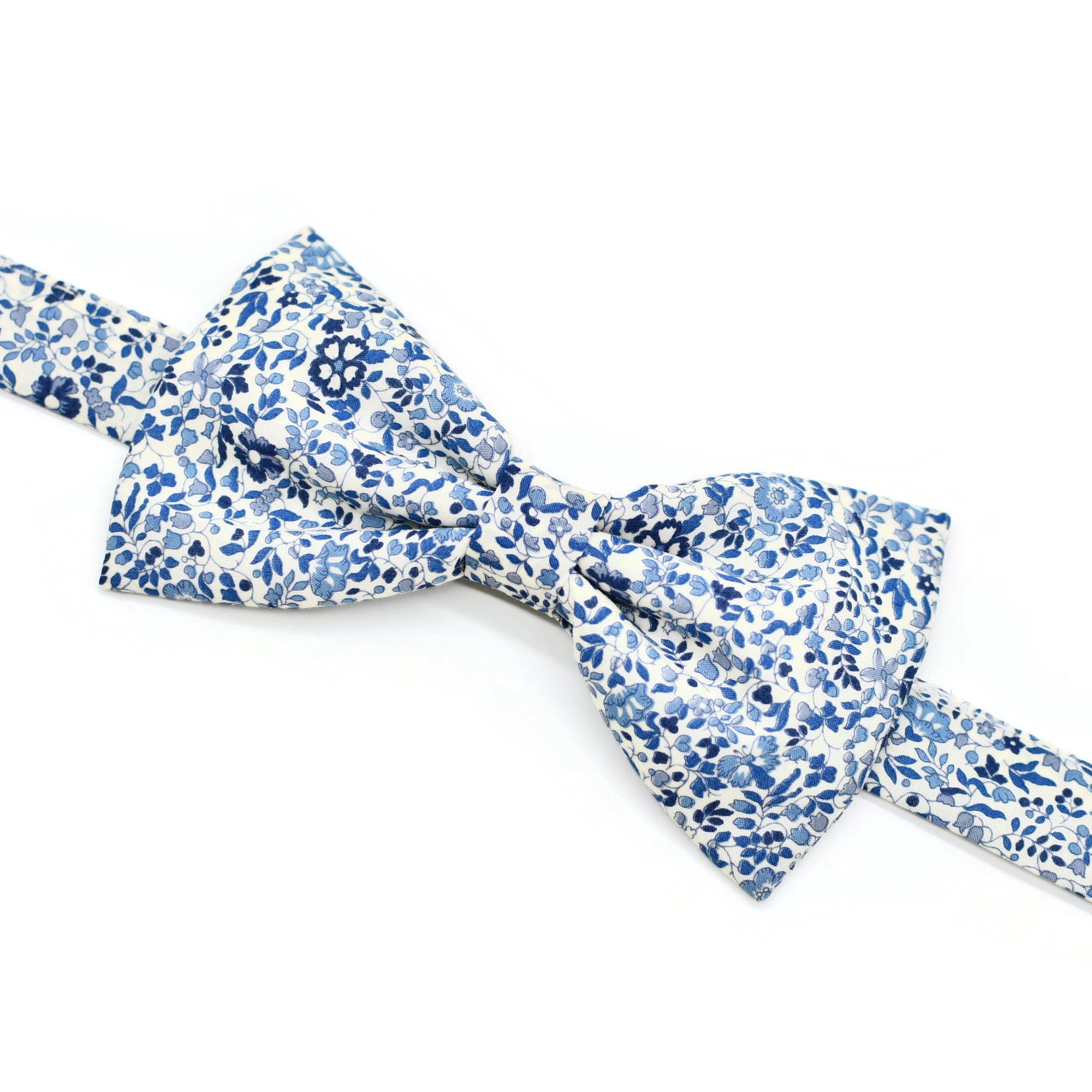 Katie and Milie blue liberty bow tie