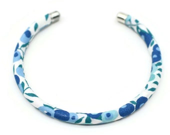 Bracelet bleu fleurs jonc Liberty Wiltshire Crystal