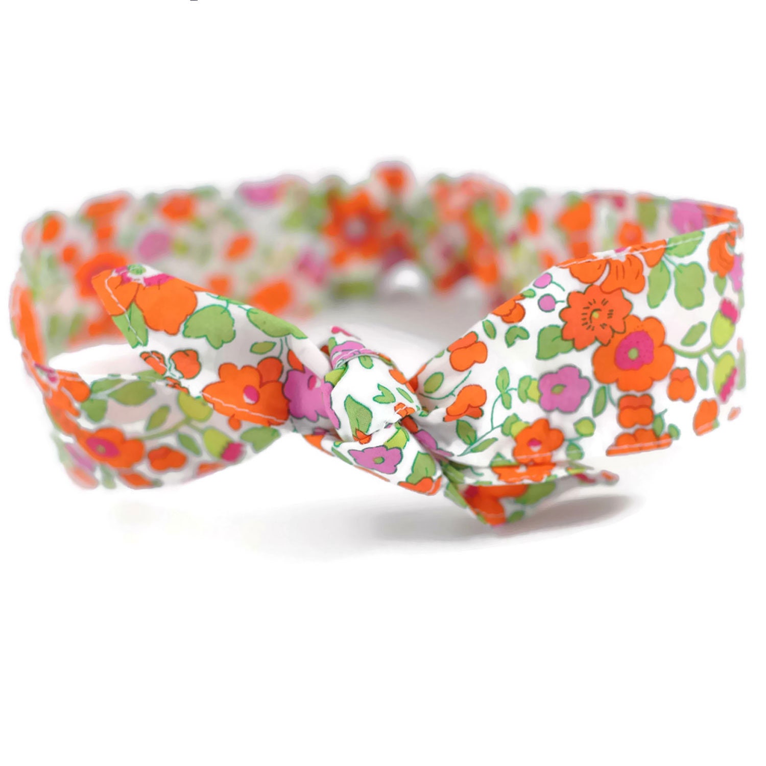 Headband To Tie In Hair In Liberty Betsy Mandarin Baby Child Etsy