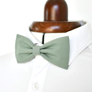 Sage green bow tie for men, children, and babies