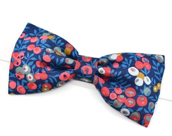 Liberty blue bow tie Wiltshire nausicaa flowers man child baby