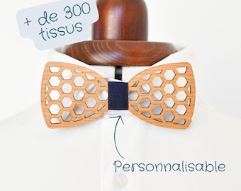 Personalized Honeycomb Wooden Bow Tie