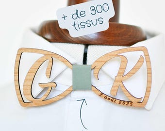 Papillon in legno personalizzato con iniziali