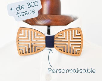 Personalized Horizon wooden bow tie
